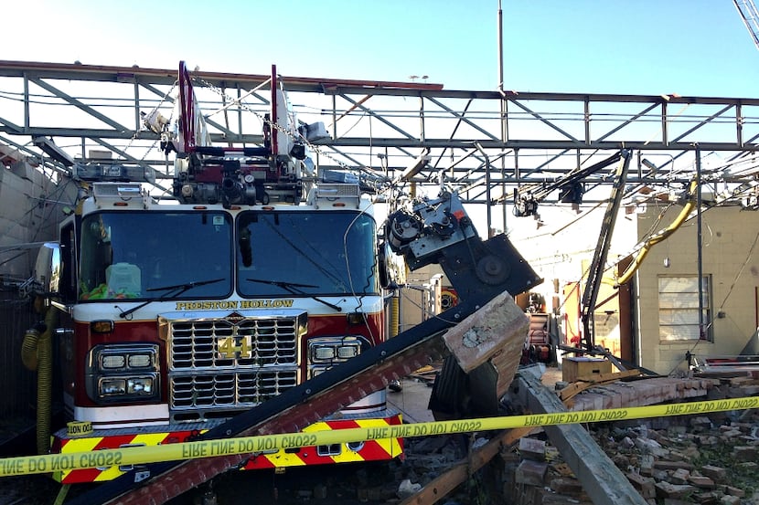 Fire Station 41, on Royal Lane near Preston Road, was completely devastated by a tornado.