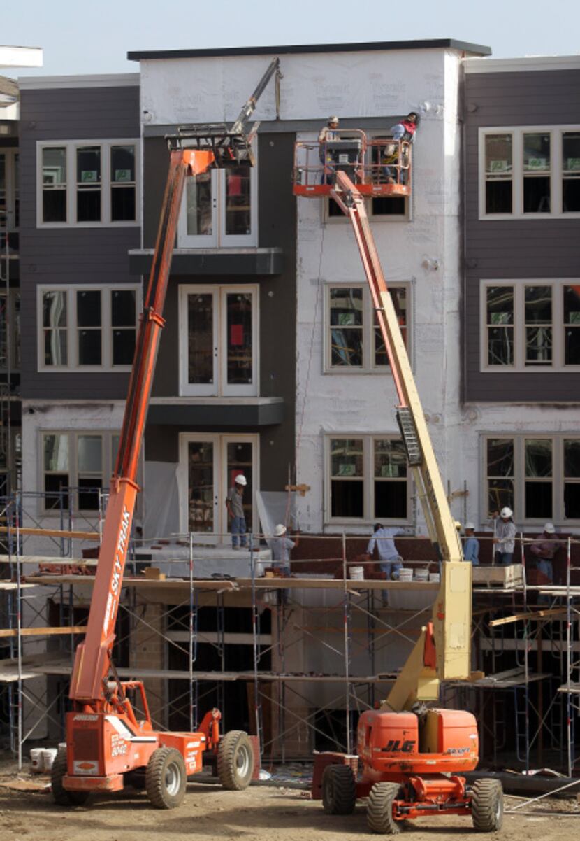 Apartment construction boomed throughout 2012.