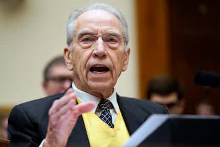 Sen. Chuck Grassley, R-Iowa, testifies during a House Judiciary subcommittee hearing on what...