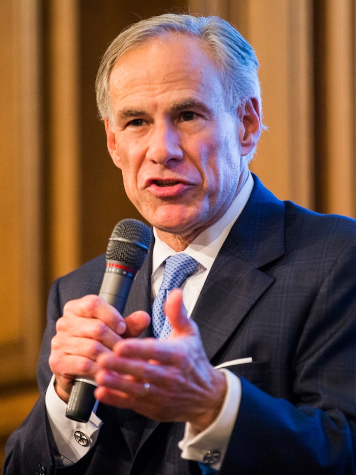 Texas Gov. Greg Abbott speaks at a Texas Public Policy Foundation policy orientation event...