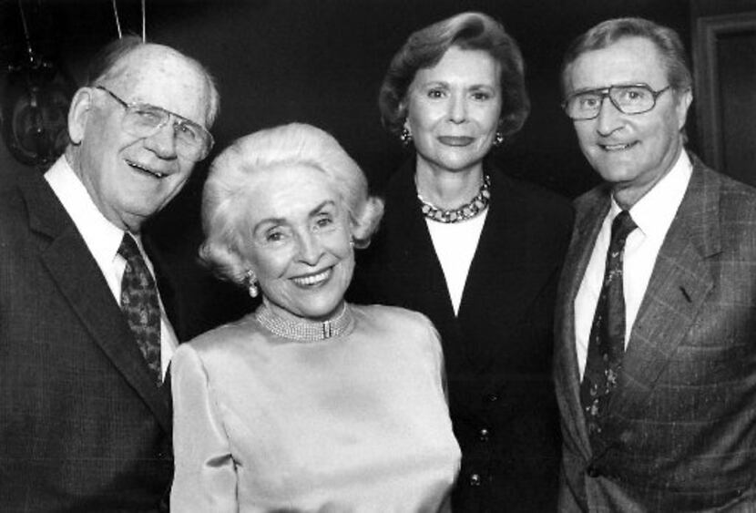 From left: Trammell and Margaret Crow, Ruth Sharp Altshuler and Ken Altshuler are seen in a...