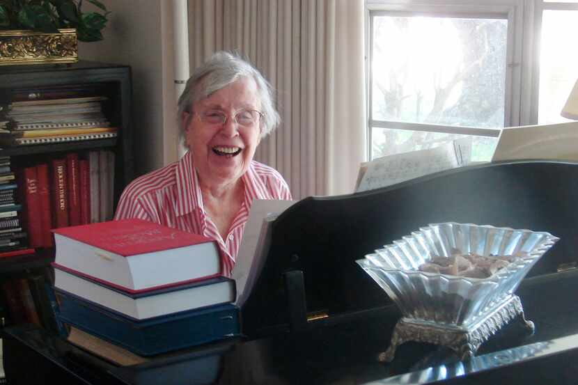 Jane Marshall, seen at her piano in 2016, became a revered figure in United Methodist...