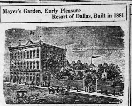 A picture from 'The Dallas Morning News' in 1924 shows the famous Mayer's Garden, calling it...