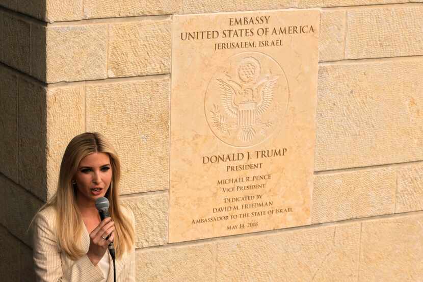 President Donald Trump's daughter and adviser, Ivanka, speaks during the opening ceremony of...