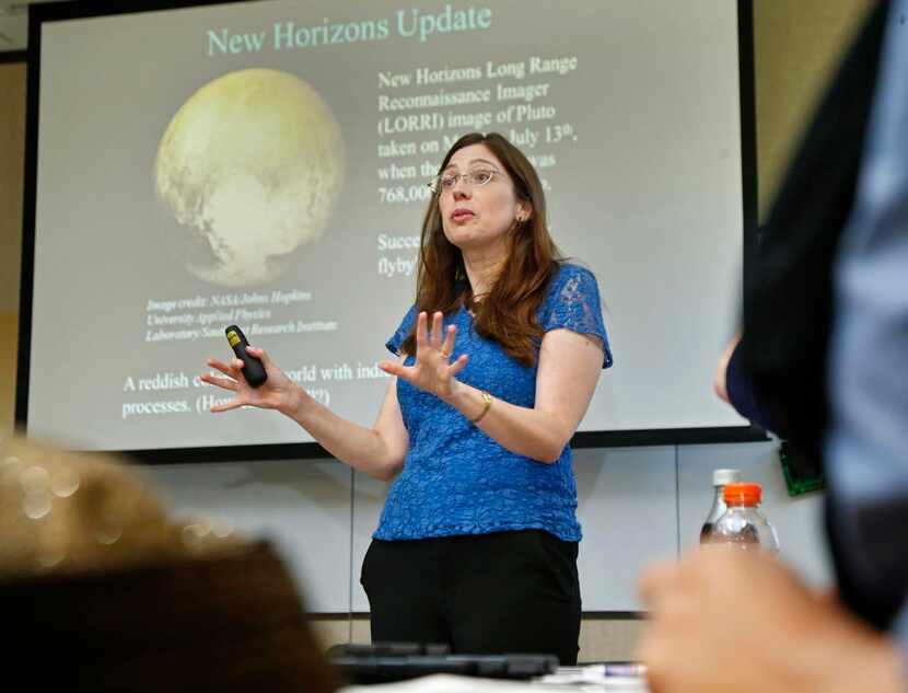 Mary Urquhart,  teaching a class at UTD on astrobiology and extrasolar planets, predicts...