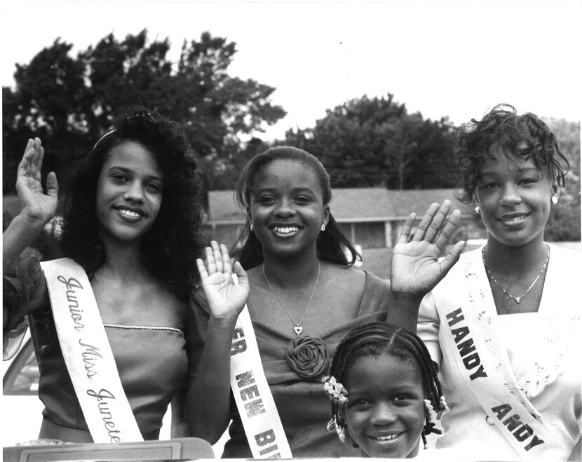 Miss Juneteenth in 1993: Kamisha Harris, 15. First Runner Up: Rachel Hawley, 15. Second...