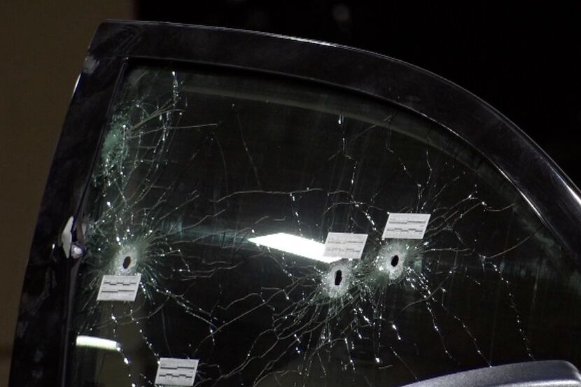 A vehicle with bullet holes in the passenger-side window dropped off a fatal shooting victim...