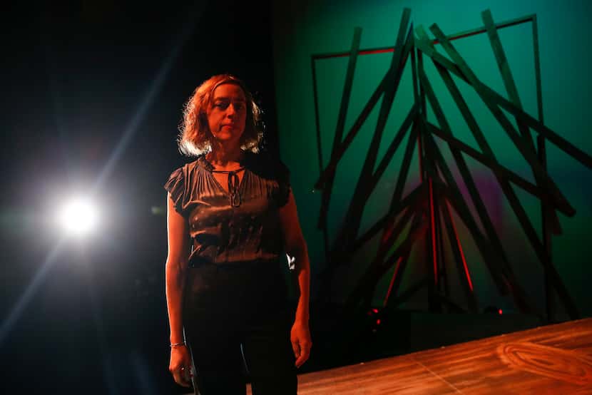 Sara Cardona, executive director of Teatro Dallas, on the stage of the Latino Cultural...