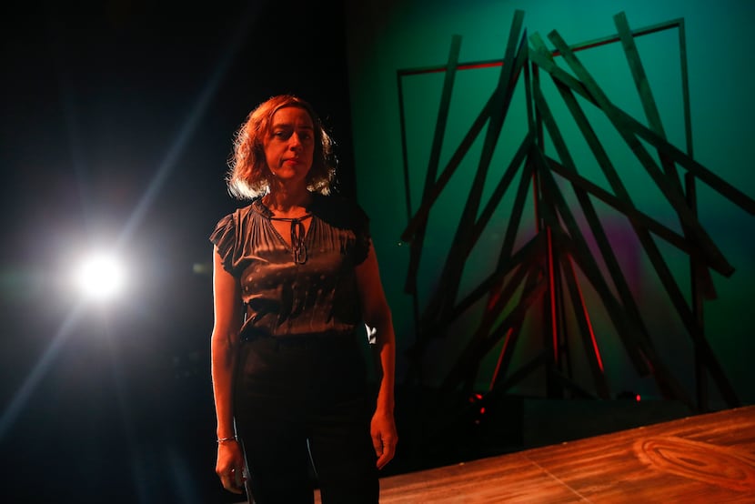 Sara Cardona, executive director of Teatro Dallas, on the stage of the Latino Cultural...