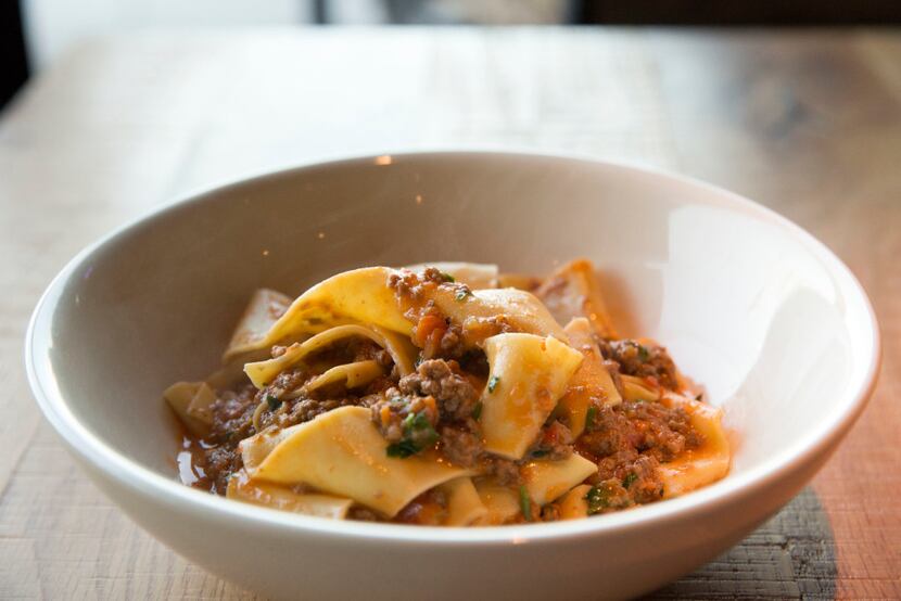 Pie Tap's pappardelle bolognese  