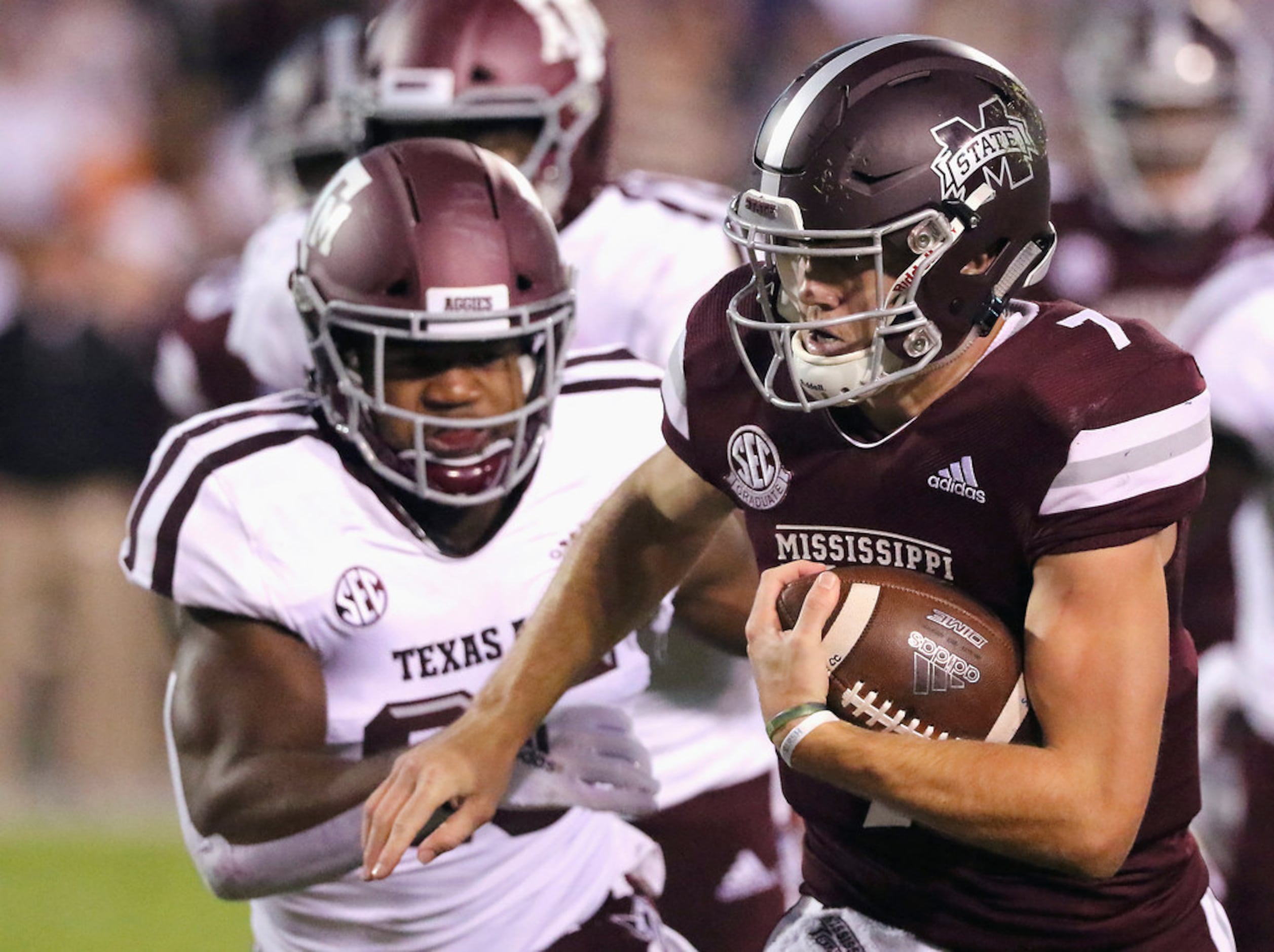 Starkville, MS, USA. 27th Oct, 2018. Texas A & M defensive lineman