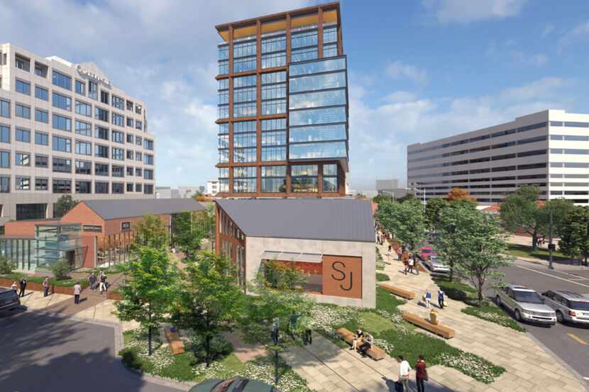 Redevelopment of the Quadrangle includes a new office tower and more retail space.
