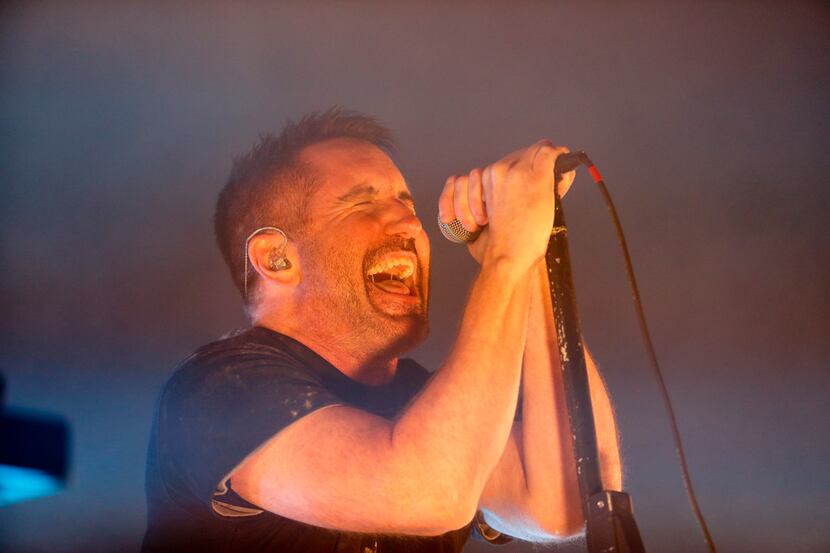 Nine Inch Nails' Trent Reznor, seen here performing in Mexico City, in November 2018,...