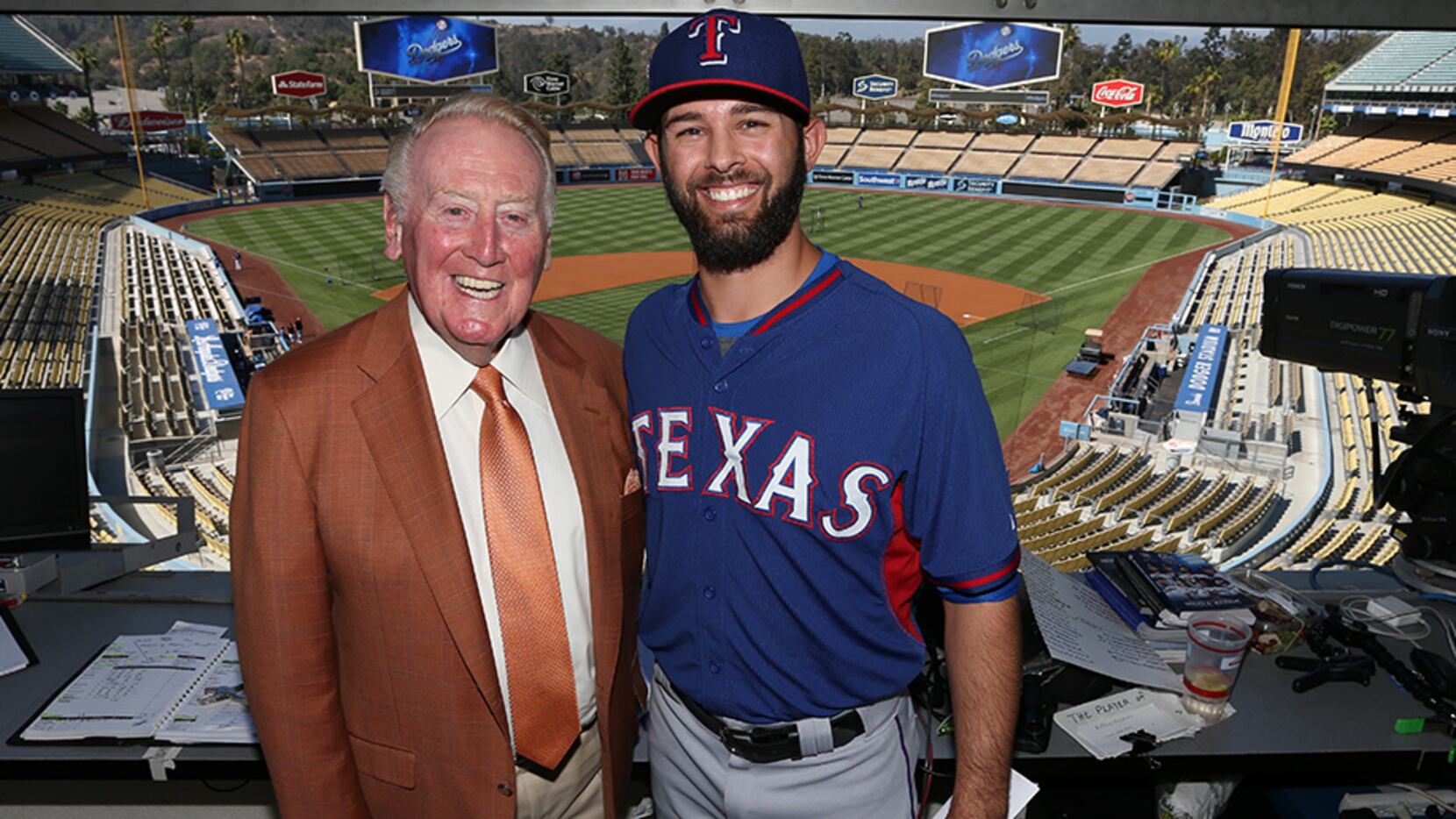 Vin Scully and Nick Martinez