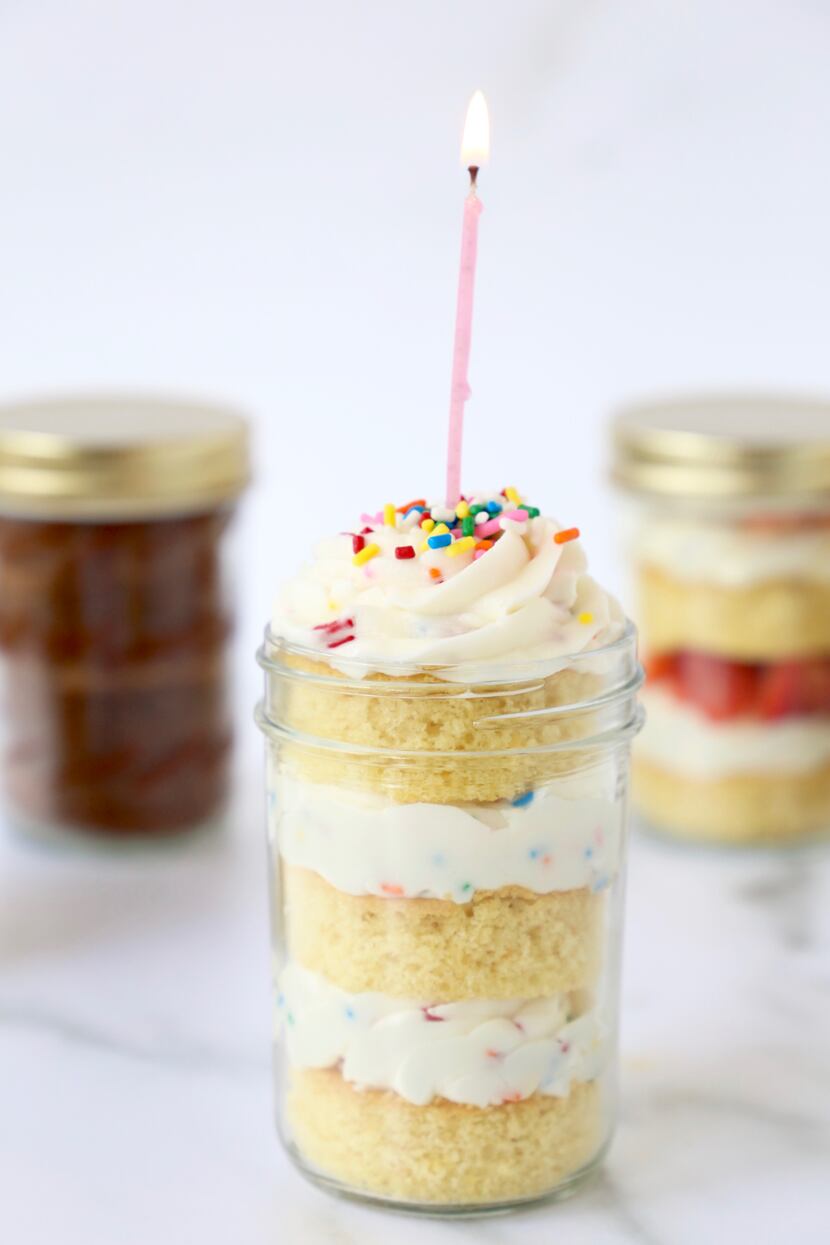 Birthday Cake in a Jar is an easy way to celebrate birthdays at home.