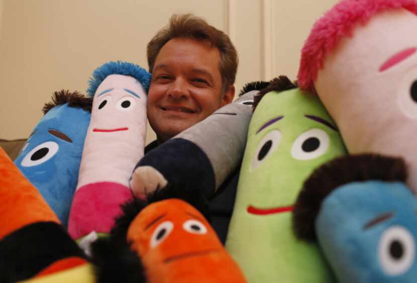 Troy Shull has found joy in his new business, which sells FuzzyHeads pillows for kids, among...