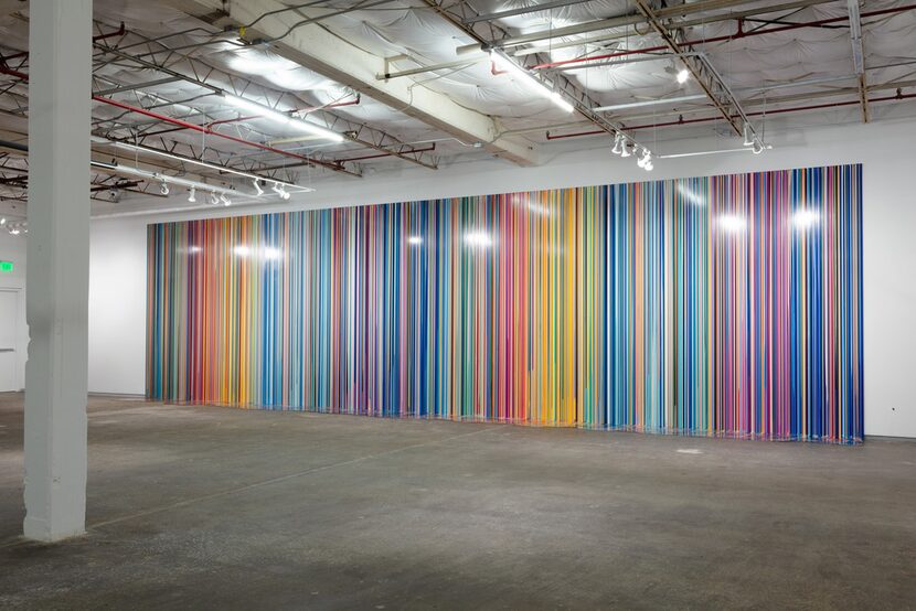 Ian Davenport's Giardini Colourfall at the Dallas Contemporary. Bruce Wood Dance performed...