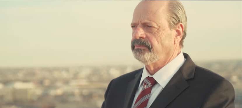 El Paso Mayor Oscar Leeser is shown in a video released by the Texas Democratic Party in...