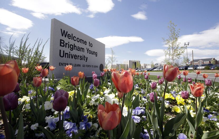 A sign at BYU emphasizes the schoolâs focus on serve. BYUâs Honor Code as it pertains to...