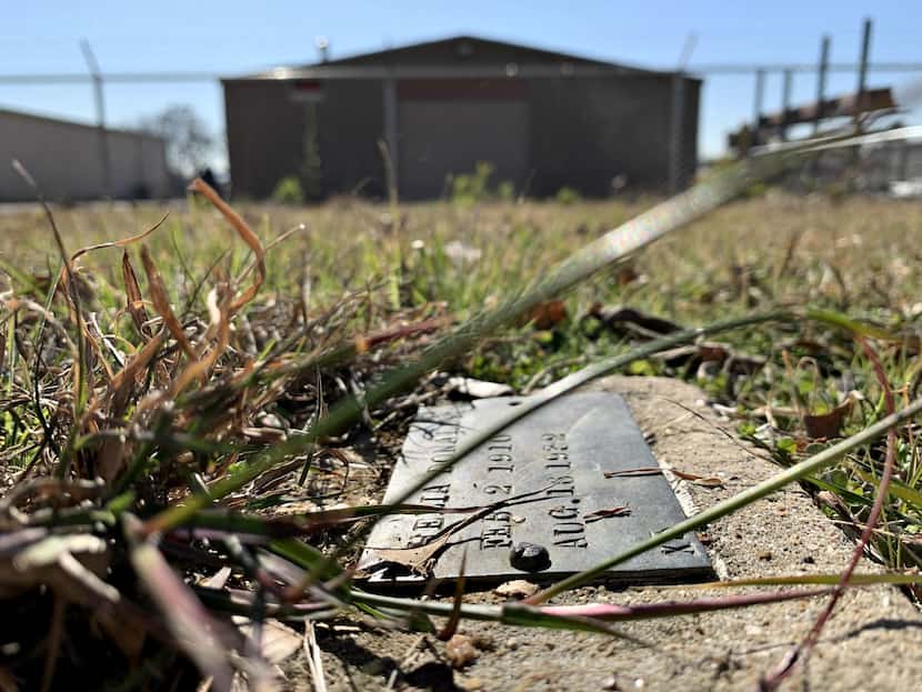 The old Dallas City Cemetery is surrounded by warehouses and industrial uses on all sides...