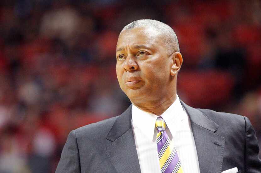 LSU head coach Johnny Jones watches the action during the first half of an NCAA college...