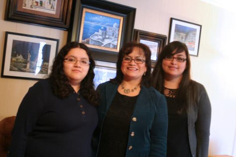 Martha Gonzales said she wanted to see her three daughters, who include Karen (left) and...