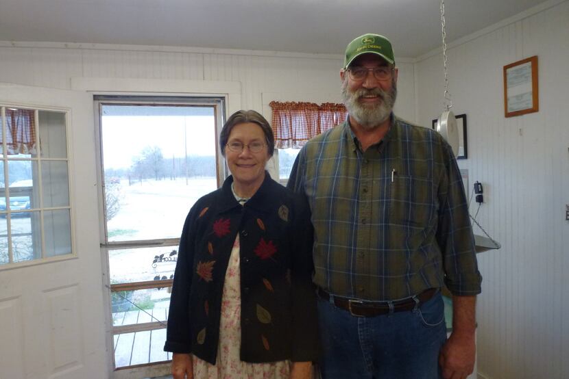 Mike and Debbie Sams, owners of Full Quiver Farms in Kemp.