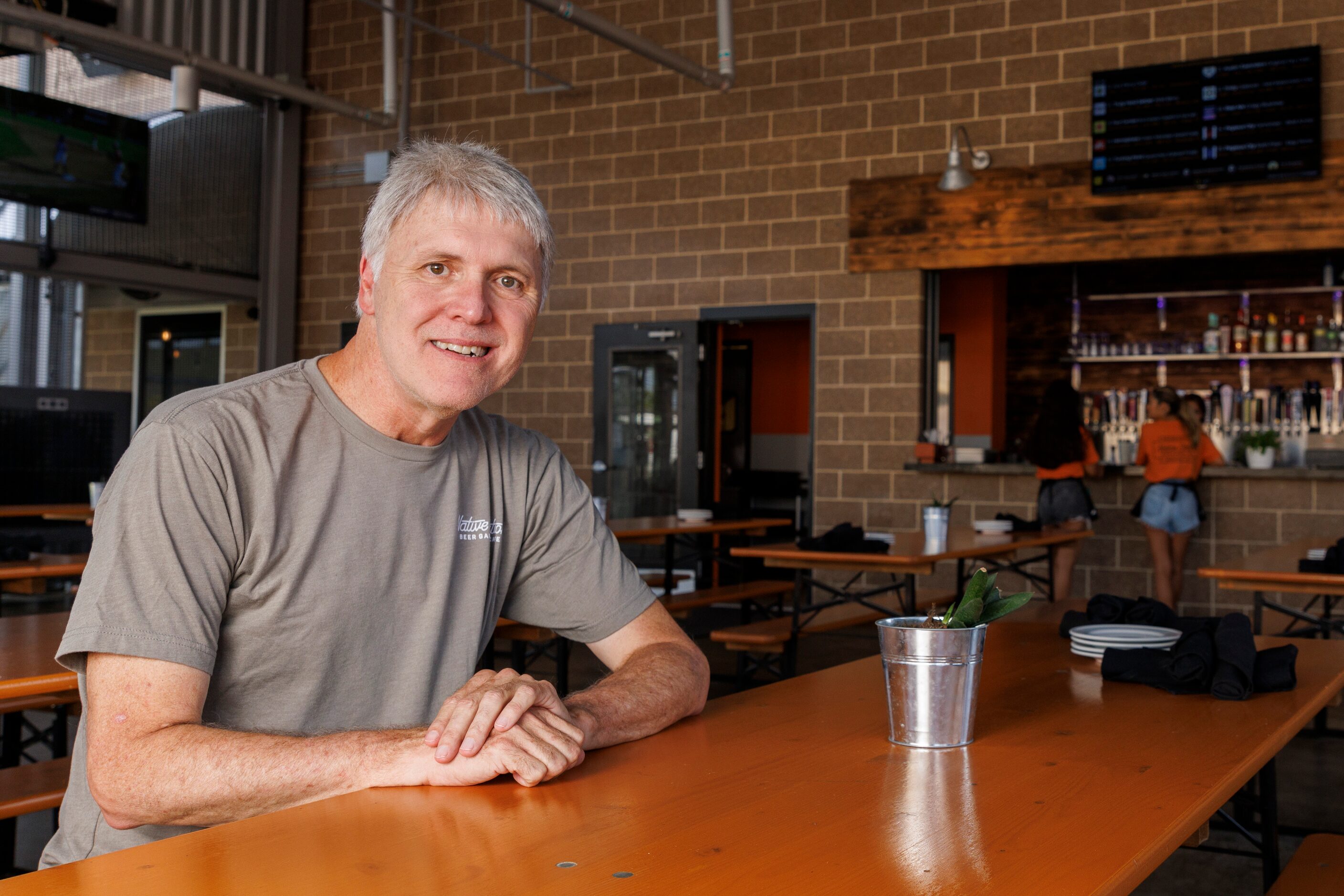 Owner Gary Sanders is shown at Native Station Beer Garden Cafe.