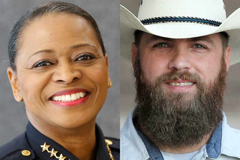 Democratic Dallas County Sheriff Marian Brown (left) and Republican Chad Prda.