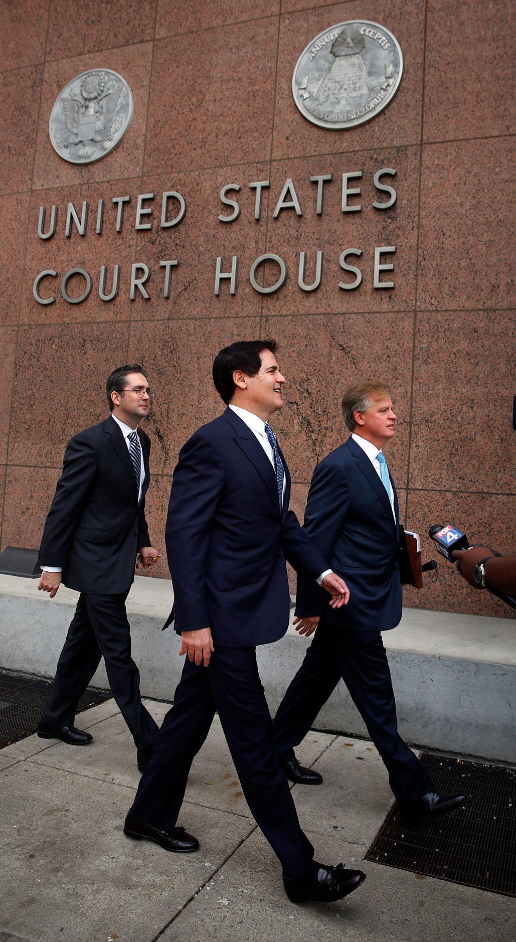 October 15, 2003: Mark Cuban walks into the Earle Cabell Federal Courthouse for closing...