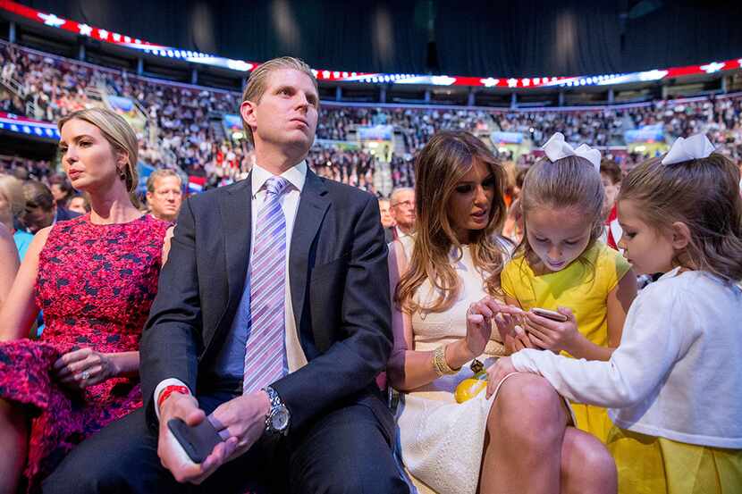  The daughters of Republican presidential candidate Sen. Ted Cruz, R-Texas, Catherine, 4,...