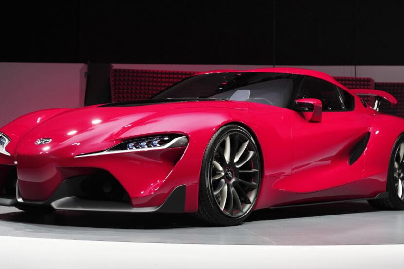 DETROIT, MI - JANUARY 13: The new Toyota FT-1 Concept is revealed at the press preview of...