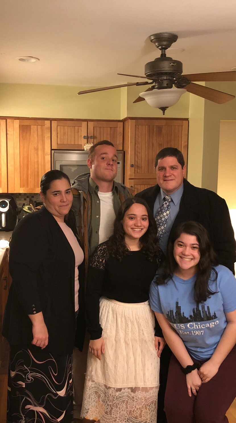 A family photo from when Edgar Tirado Jr. visited his parents' home in the Chicago suburbs.