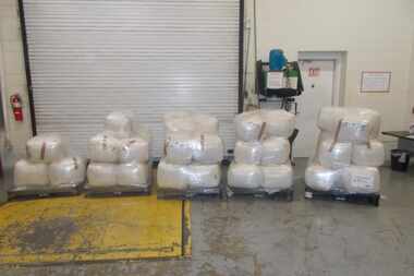 Packages containing 1,756 pounds of marijuana
seized by CBP officers at World Trade Bridge...