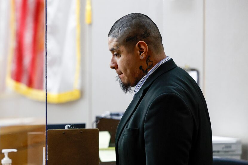 Nestor Hernandez, 31, enters the courtroom during his capital murder trial at the Frank...