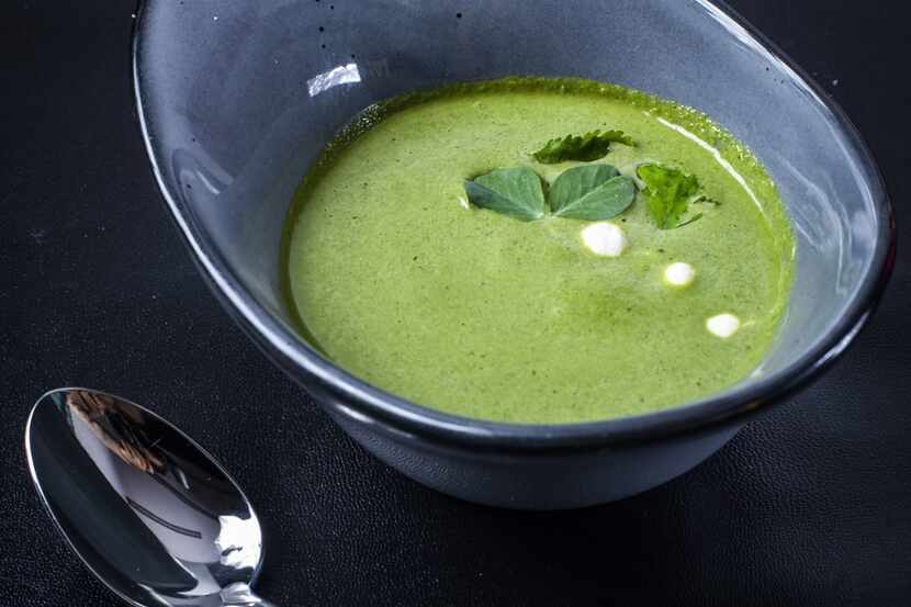 Pa hacer una crema de cilantro con queso de cabra, usted debe calentar la mantequilla y...