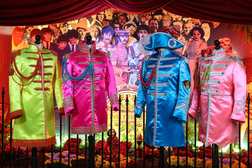 Sgt. Pepper-era suits are displayed at The Beatles Story, a museum dedicated to the Fab Four...