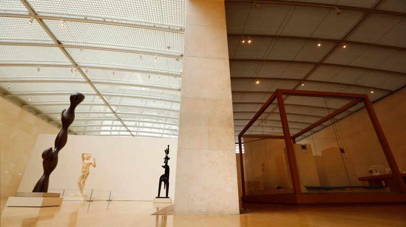 The Nasher Sculpture Center's oculi pattern shaped roof covers both the permanent gallery...