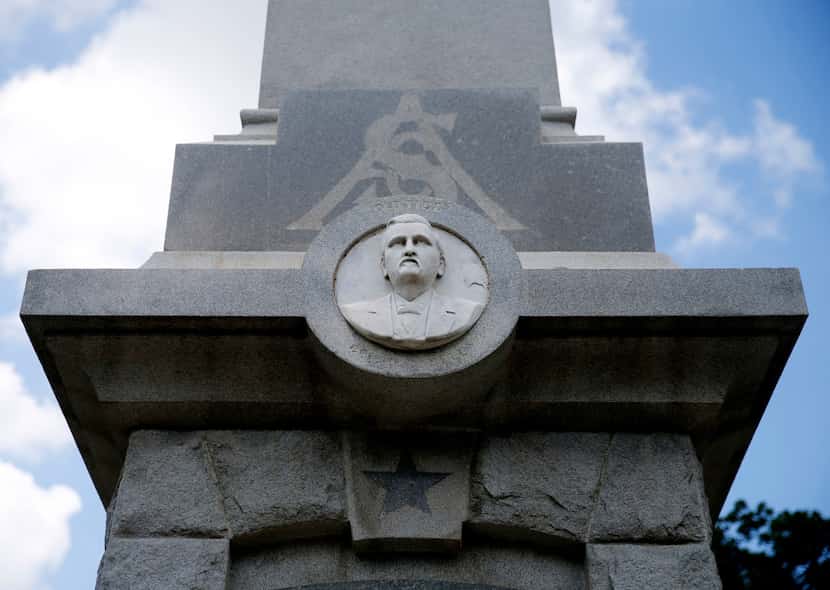 Affixed to the south side of the Confederate War Memorial in Dallas is a likeness of Gen....
