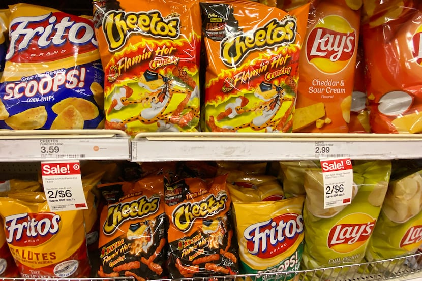 Plano-based snack food brand Frito-Lay snacks on the shelf at a Super Target in Lewisville, TX.