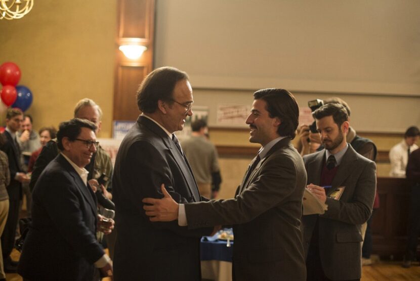 Jim Belushi and Oscar Isaac in "Show Me a Hero." 