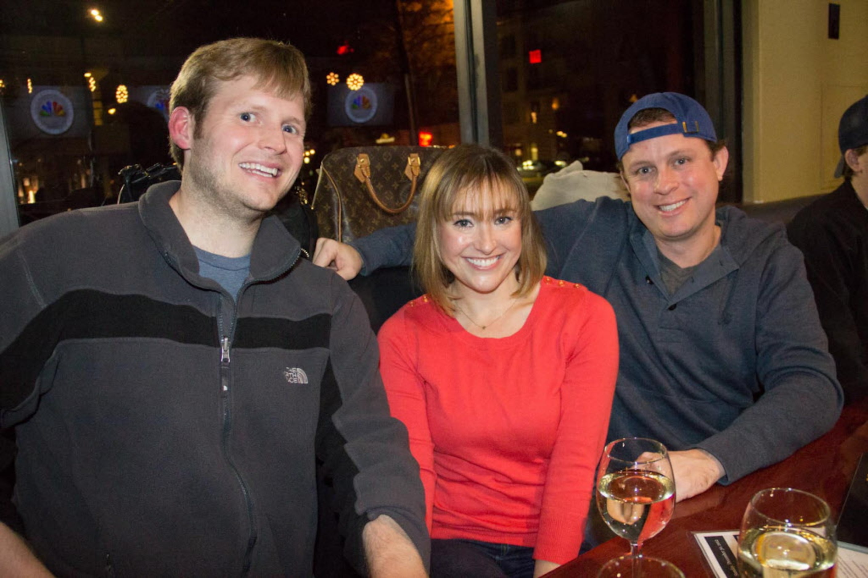 Scott Paulsen, Brie Neighmond and Doug Conner at World of Beer on Dec 30,2012 in Dallas Texas.