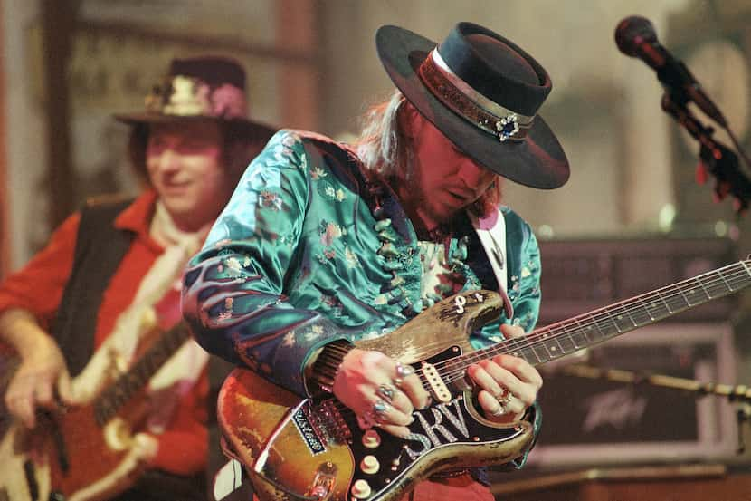 Legendary blues guitarist Stevie Ray Vaughan rehearsed with his band Double Trouble for a...