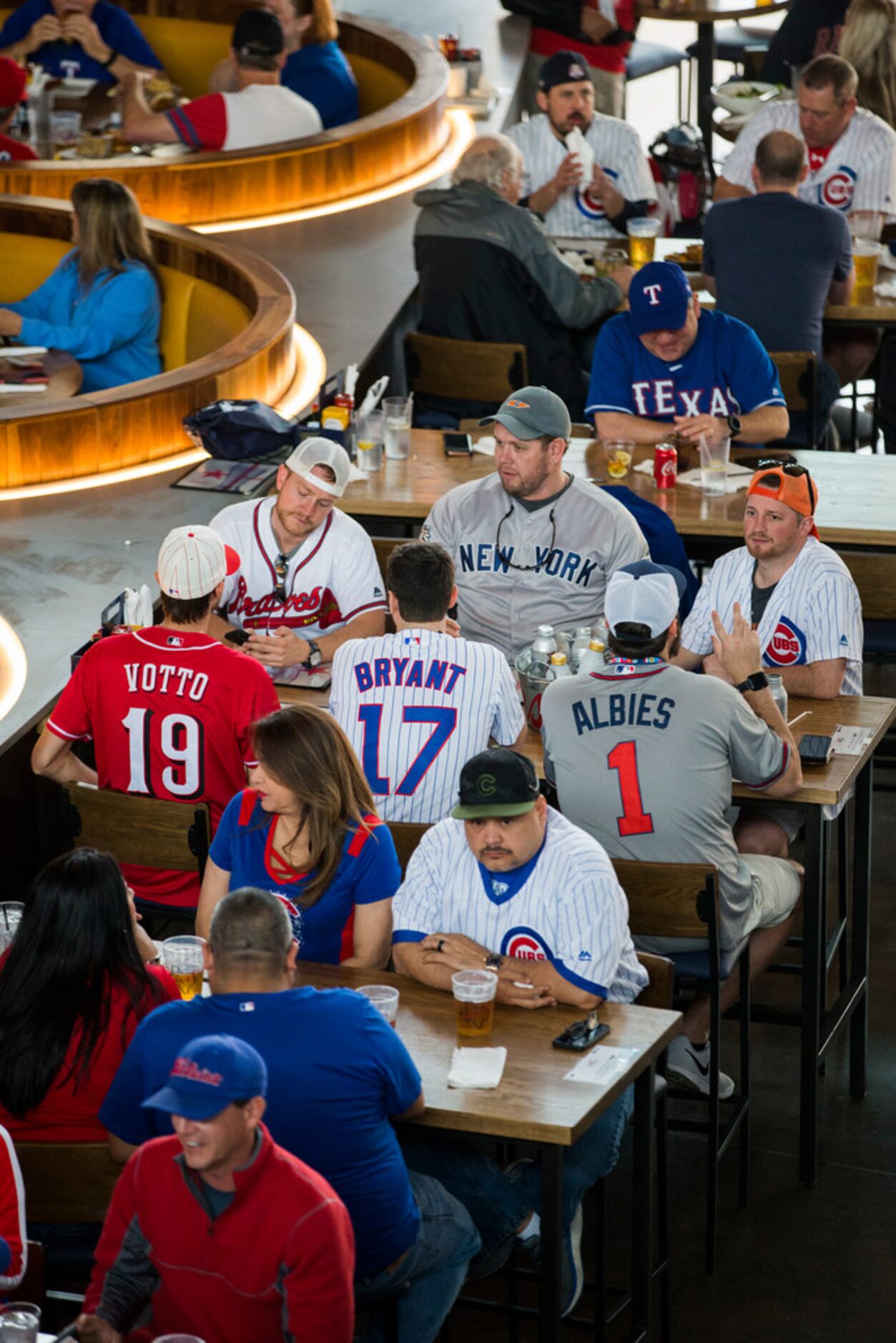 Fans celebrate Texas Rangers Opening Day with events at Texas Live! on Thursday, March 28,...