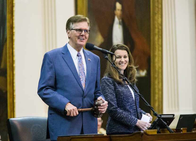 Lt. Governor Dan Patrick during the third day of a special legislative session on July 20,...