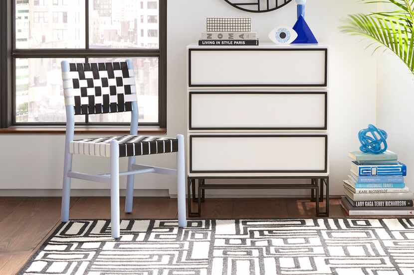 The black-and-white pieces in the the Now House collection feature clean lines and graphic...