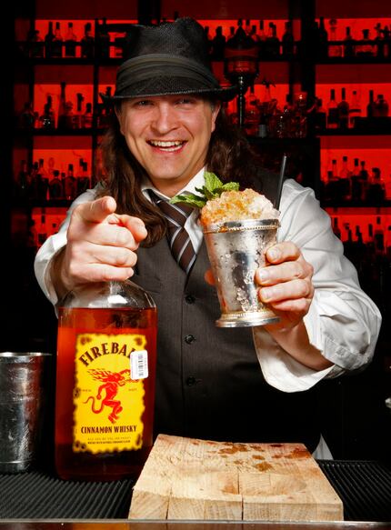Eddie Campbell created the Spiced Peach Smash, made with Fireball.