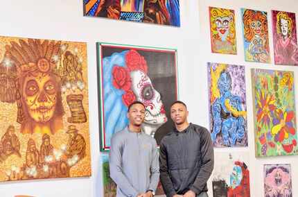 The Wright Art Twins Gallery, founded by local artists and brothers Princeton (left) and...