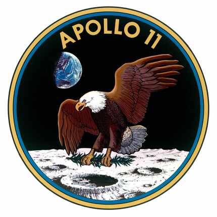 La insignia de la misión Apollo 11.