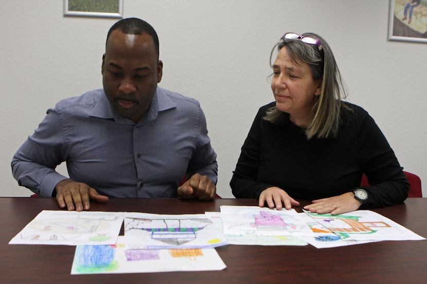 
Jermel Stevenson (left), director of the Rowlett Parks and Recreation Department, and Elise...